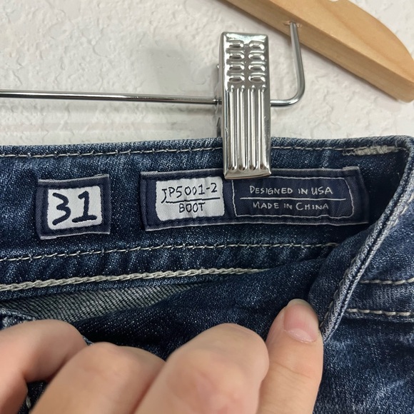 Miss Me Rhinestone embellished pockets boot cut jeans Western Rodeo Casual - Picture 7 of 7